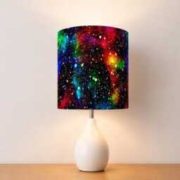 New High Quality Stunning Kids/Children Room Multicolour Rainbow Deep Galaxy Space Stars in Sky Pattern Lamp Shade Pendant - thumbnail 4