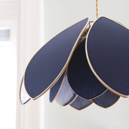 Double Flower Pendant Light - Midnight Blue - thumbnail 2