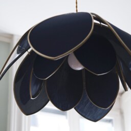 Double Flower Pendant Light - Midnight Blue - thumbnail 3