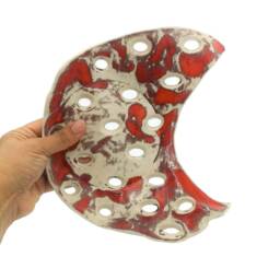 Handmade Ceramic Moon Soap Dish With Drain - Artisan Lava Holder