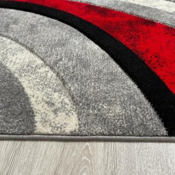 New Red Silver Grey Ivory Black Rugs Small Large Mats Modern Contemporary Design UK - thumbnail 2