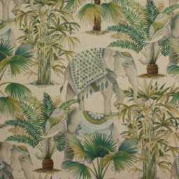 Upholstered Midcentury Modern Lounge Chair Armchair - Indian Cultural Elephant - thumbnail 4