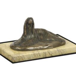 Afghan Hound - Lying, Dog Sand Marble Base Statue, Limited Edition, Artdog. Made Of Cold Cast Bronze. Perfect Gift. Limited Edition - thumbnail 3