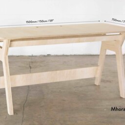 Work From Home Simple Plywood Computer Desk - thumbnail 4