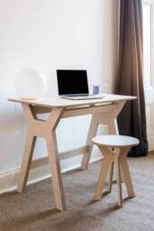 Work From Home Simple Plywood Computer Desk - thumbnail 1