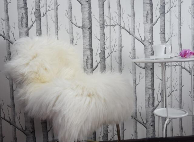 Big Throw Rugs White Sheepskin Rug 48'' X 26'' Super Soft Long Shag Rugs, Pelt - image 1