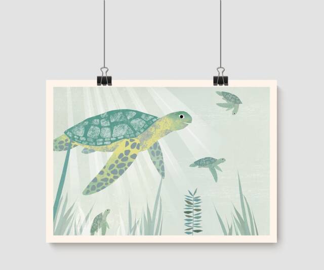 Poster Turtles, Poster A4, Illustrations, Animal Posters, Birthday, Children's Birthday - image 1