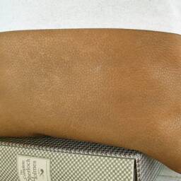 Vintage Faux Leather Linen Pillow Cover Half Brown, 16x16'' - thumbnail 3