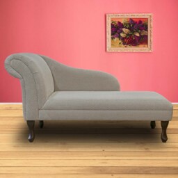 Handmade Mink Brown Chaise Longue - thumbnail 3