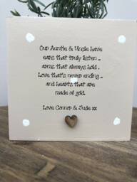 Auntie & Uncle Personalised Flower/Plant Pot Gift Auntie Aunty Aunt ~ Great Or Any Name. Shabby Chic Style Birthday Christmas Etc - thumbnail 1