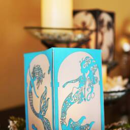 Mermaid Bathroom Decor, Paper Lanterns, Centerpiece, Party Decorations, Table Luminary, Diy Gift - thumbnail 2