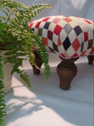 Tapestry Fabric Footstool, Tulip Or Bun Style Feet. Many Fabrics & Sizes To Choose From