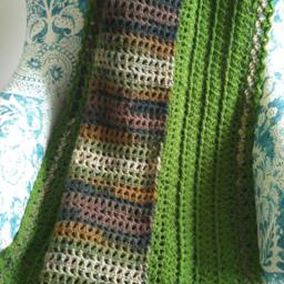 Blanket/Throw/Chair Throw/Birthday/Christmas/Housewarming/Warm Afghan/Crocheted Throw/Green Throw/Mother's Day - thumbnail 2