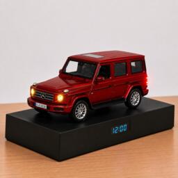 Mercedes-Benz G-Class Car Alarm Clock - Realistic Engine Sound, Handmade, Enthusiast Gift, Red Edition - thumbnail 1