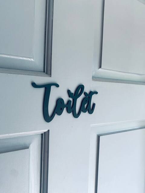 3D Acrylic Toilet Door Sign Modern Home Decor - image 1