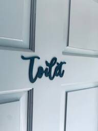 3D Acrylic Toilet Door Sign Modern Home Decor - thumbnail 1