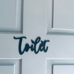 3D Acrylic Toilet Door Sign Modern Home Decor - thumbnail 3