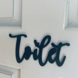 3D Acrylic Toilet Door Sign Modern Home Decor - thumbnail 2