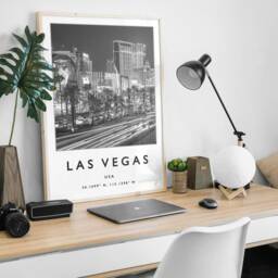 Las Vegas Photographic Art Print Black & White Travel Decor - thumbnail 3