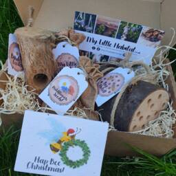Hap-Bee Christmas Birds & The Bees Gift Set With Plantable Card - Eco Friendly Bee Hotel Gardener Wild Flower Seeds Bird Feeder - thumbnail 2