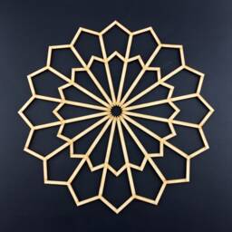 O-016 - Moroccan, Moorish, Spanish, Zowaqa, Lasercut Wood, Fretwork, Overlay, Inlay, Arabesque, Appliques Ornament - thumbnail 2