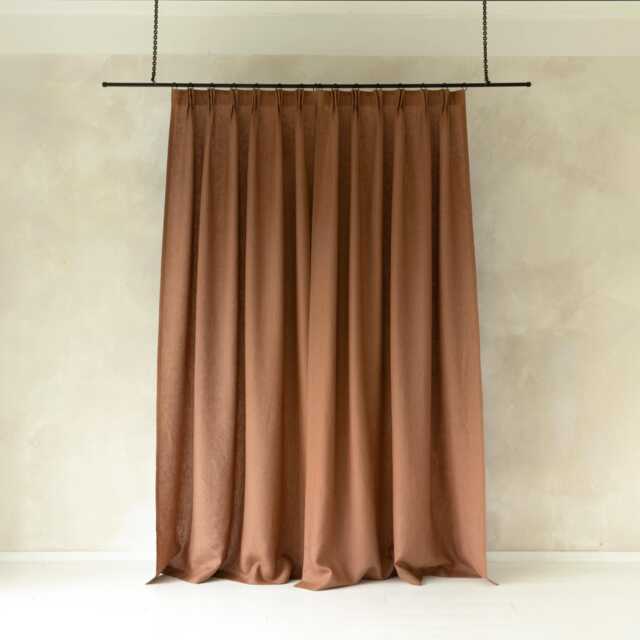 Pinch Pleat Curtains, Linen Curtains Extra Long To Short, Custom Curtain Panel - image 1