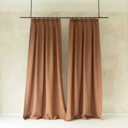 Linen Curtains Pinch Pleat, Blackout Curtain Panels, Long Drapes, Privacy Window Handmade By Lovely Home Idea - thumbnail 2