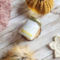 Citron & Mandarin Scented Candle - 4Oz Jar Soy Wax Hand Poured Home Decor Citrus Scent Summer - thumbnail 2