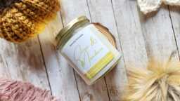Citron & Mandarin Scented Candle - 4Oz Jar Soy Wax Hand Poured Home Decor Citrus Scent Summer - thumbnail 1