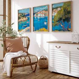 Set Of 3 Menorca Travel Prints, Posters, Tropical Decor, Botanical Art, Spanish Wall Gift, Gift - thumbnail 3