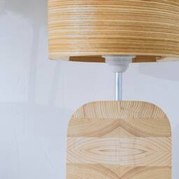 Modern Rustic Table Lamp From Olive Wood, Bedside For Scandinavian Decor, Wood Contemporary & Minimalist Decor - thumbnail 4