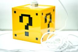 Mario Question Mark Block - Hanging Lamp - thumbnail 1