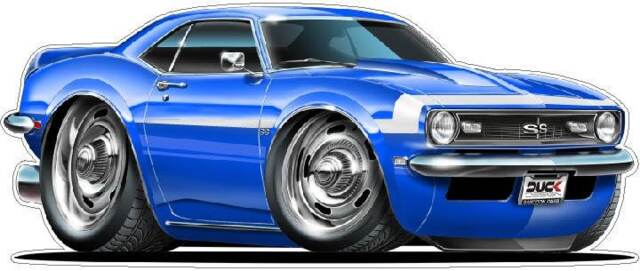 1968 Camaro Ss Wall Decal Classic Car Vinyl Man Cave Decor - image 1