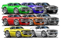 1968 Camaro Ss Wall Decal Classic Car Vinyl Man Cave Decor - thumbnail 2