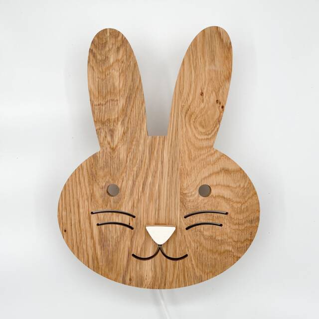 Wall Lamp Rabbit Sniffer - Led Light, Babyroom, Childrens Wall, Babyshower Newborn Nursery - image 1