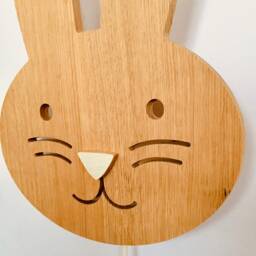 Wall Lamp Rabbit Sniffer - Led Light, Babyroom, Childrens Wall, Babyshower Newborn Nursery - thumbnail 3
