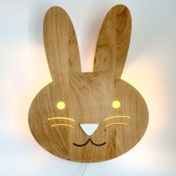 Wall Lamp Rabbit Sniffer - Led Light, Babyroom, Childrens Wall, Babyshower Newborn Nursery - thumbnail 4