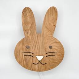Wall Lamp Rabbit Sniffer - Led Light, Babyroom, Childrens Wall, Babyshower Newborn Nursery - thumbnail 1
