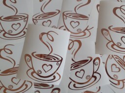 2x Coffee Cup Kitchen Wall Art Vinyl Decal Sticker Diner Cafe Coffee Shop - thumbnail 1