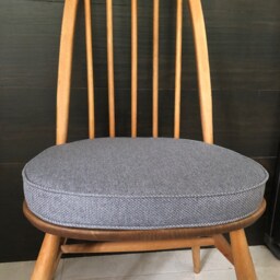 Myhome New Seat Pad(S For Ercol Dining Chairs With Straps & Press Studs - Meghan Grey - thumbnail 2