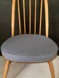 Myhome New Seat Pad(S For Ercol Dining Chairs With Straps & Press Studs - Meghan Grey - thumbnail 1