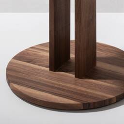 Side Table Fork in Walnut With Bookcase - thumbnail 3