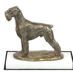 Schnauzer, Dog On White Wooden Base Statue, Limited Edition, Artdog - thumbnail 2