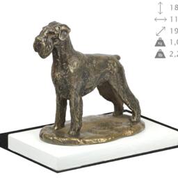 Schnauzer, Dog On White Wooden Base Statue, Limited Edition, Artdog - thumbnail 4