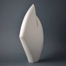 Abstract Sculpture - Minimalist White Small Table Top Desk Decor Modern 3D Art - thumbnail 3