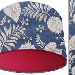 Navy Blue Botanical Lampshade Handmade Floral Light Shade - thumbnail 4