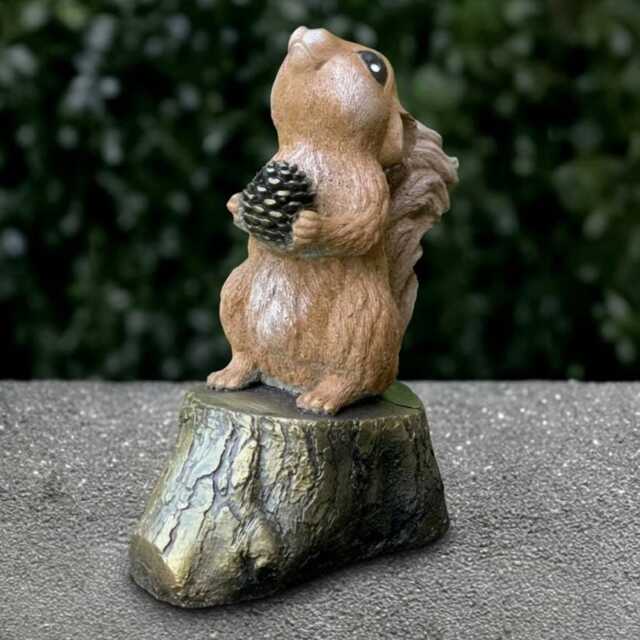 Fantasy Squirrel Statue Concrete Figurine Outdoor Animal Decor Sitting Ornament Front Door Sculpture Squirrel Lover Gift - image 1