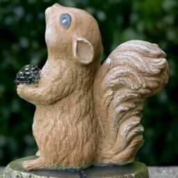 Fantasy Squirrel Statue Concrete Figurine Outdoor Animal Decor Sitting Ornament Front Door Sculpture Squirrel Lover Gift - thumbnail 2