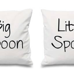 Couples Cushion Covers Big Spoon Little Wedding Christmas Valentines Anniversary - thumbnail 3