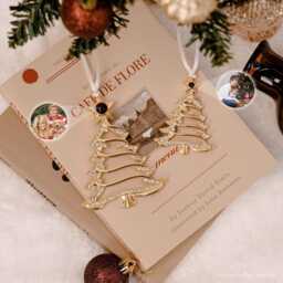 Personalized Christmas Tree Ornament, Custom Projection Photo Decor, Family Memorial Gift, Snowflake 2025 - thumbnail 2